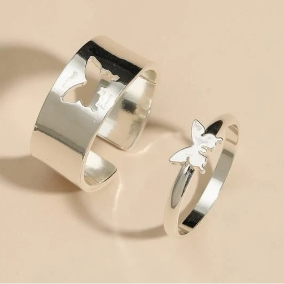 Two piece set butterfly rings - Picture 2 of 3